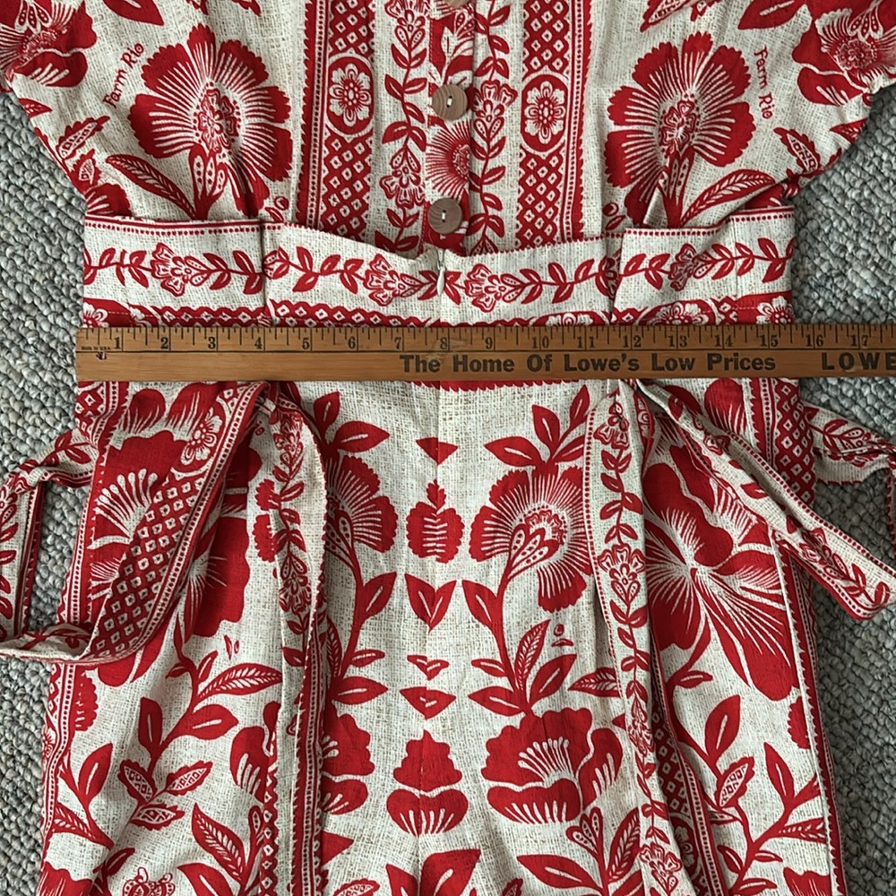 🍍HOST PICK🍍Farm Rio Red and Ivory Pineapple Print Jumpsuit - Picture 12 of 13